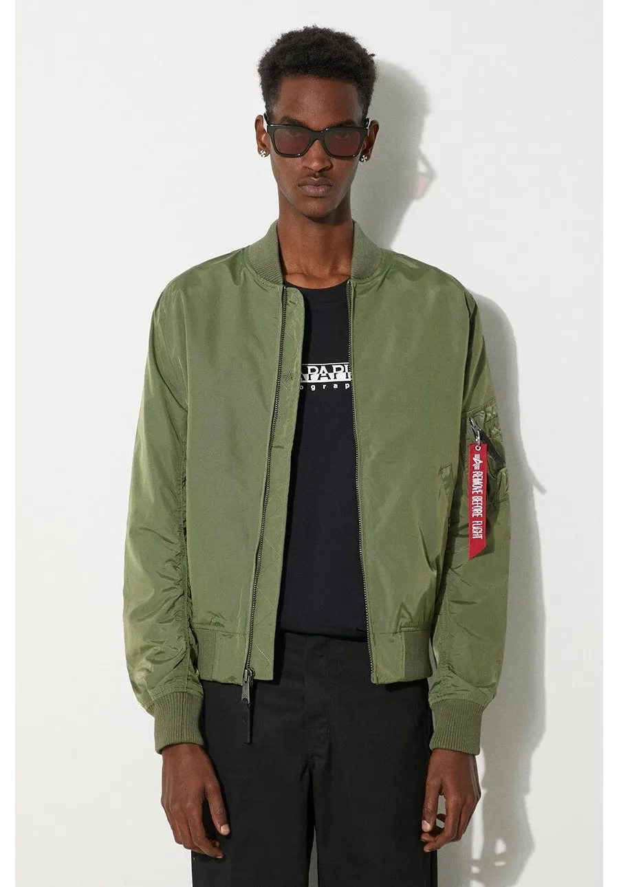 obrazek 1 Alpha Industries kurtka bomber MA-1 TT męski kolor zielony przejściowa 191103.01