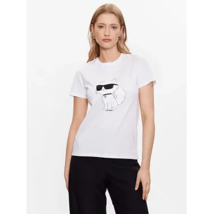 Zdjęcie KARL LAGERFELD T-Shirt Ikonik 2.0 Choupette 230W1703 Biały Regular Fit