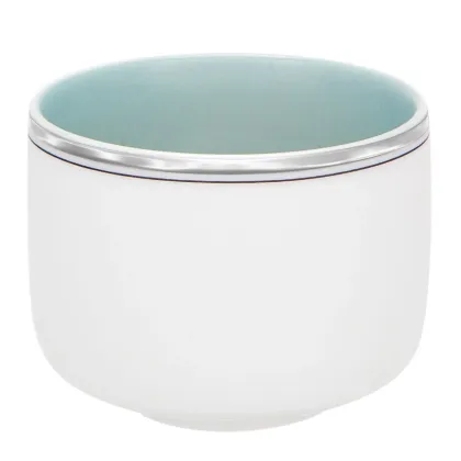 Zdjęcie Klasyczna biała miska z porcelany Trasso z wyjątkowym platynowym wykończeniem - Vista Alegre