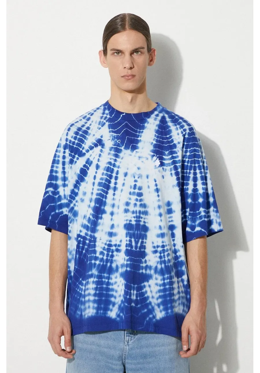 obrazek 1 Marcelo Burlon t-shirt bawełniany Aop Soundwaves Over męski kolor niebieski gładki CMAA054S24JER0044501