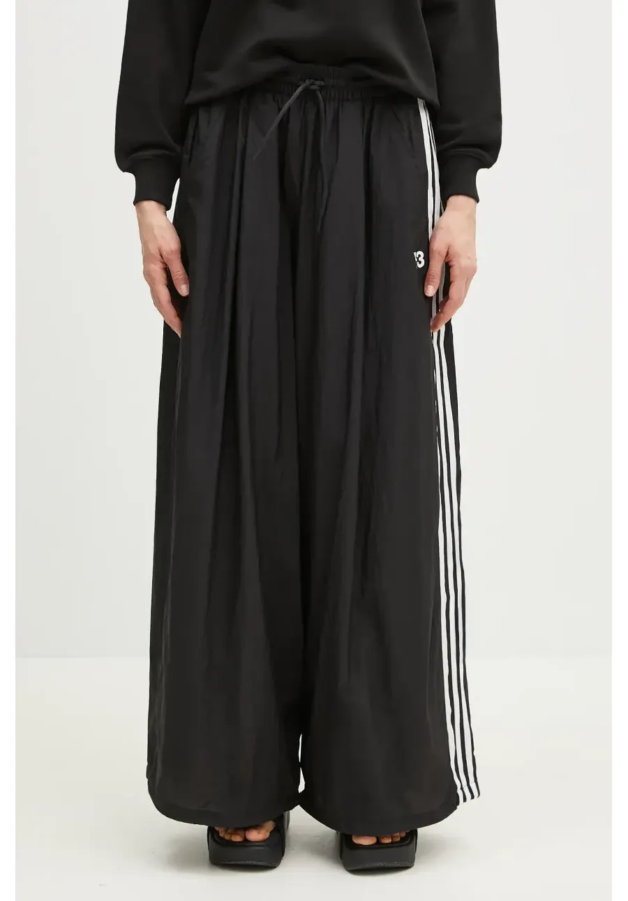 obrazek 1 Y-3 spodnie 3-Stripes Nylon Pants damskie kolor czarny z aplikacją JD5997