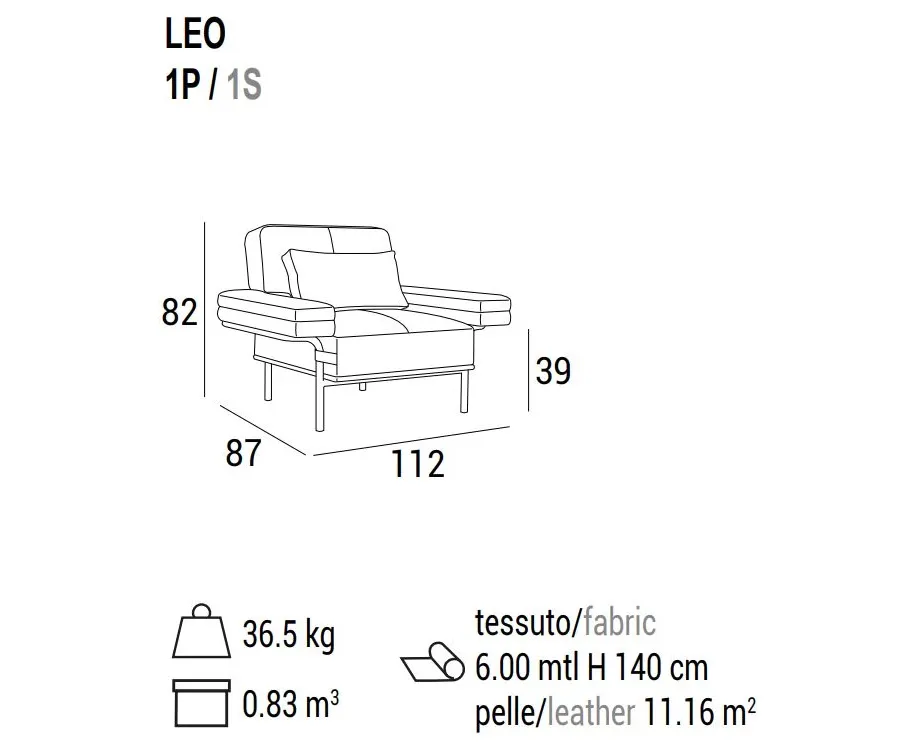 obrazek 5 Luksusowy fotel Leo od włoskiego producenta