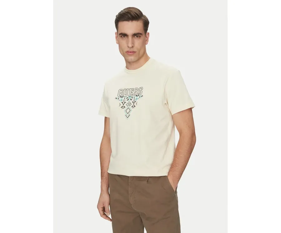 obrazek 1 Guess T-Shirt M5GI11 K8FQ4 Beżowy Regular Fit