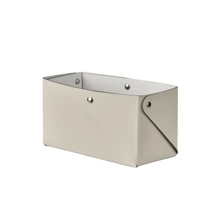 Zdjęcie Skórzane pudełko Miu 7x14xH8 cm w kolorze kremowym