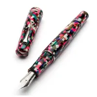 Zdjęcie Designerskie pióro wieczne Leonardo z limitowanej edycji ,,MZG Confetti authentic celluloid - #8 gold nib