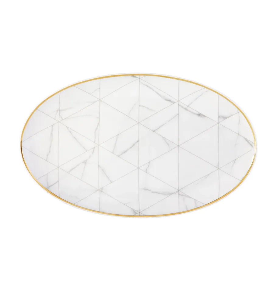 obrazek 7 Duży porcelanowy zestaw obiadowy z kolekcji Carrara inspirowany marmurem z Carrary - Vista Alegre