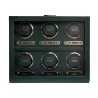 Zdjęcie Elegancki rotomat British Racing 6 Green z wegańskiej skóry