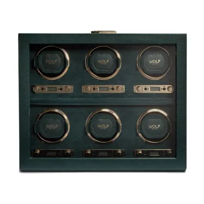 Zdjęcie Elegancki rotomat British Racing 6 Green z wegańskiej skóry