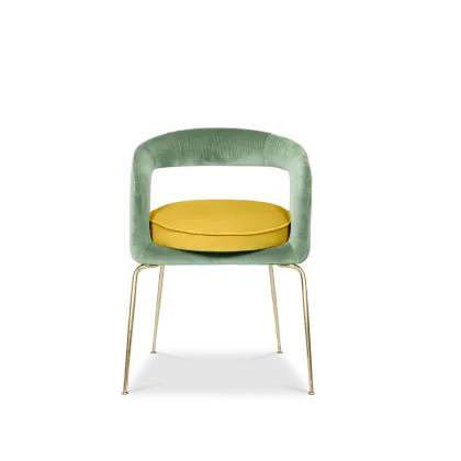 Zdjęcie Krzesło z żółtą poduszką