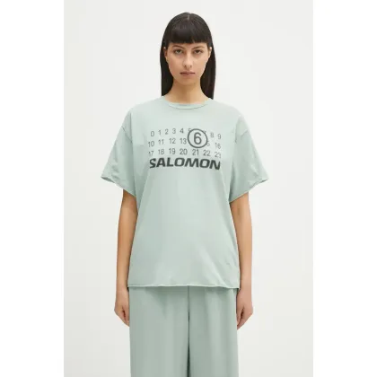 Zdjęcie MM6 Maison Margiela t-shirt damski kolor turkusowy S52GC0345
