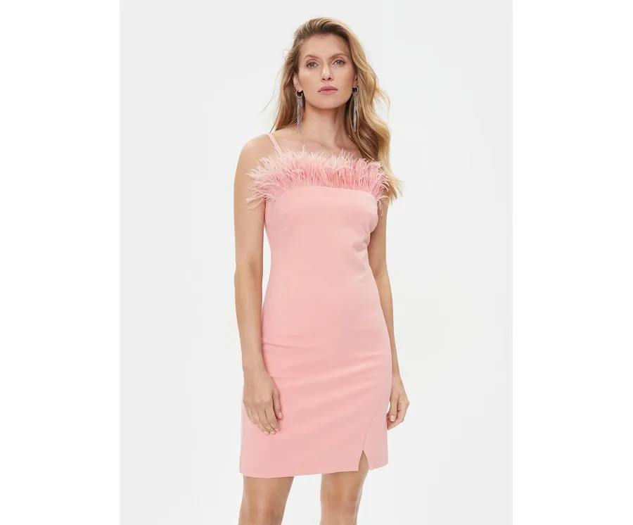 obrazek 1 TWINSET Sukienka koktajlowa 232TP2490 Różowy Slim Fit