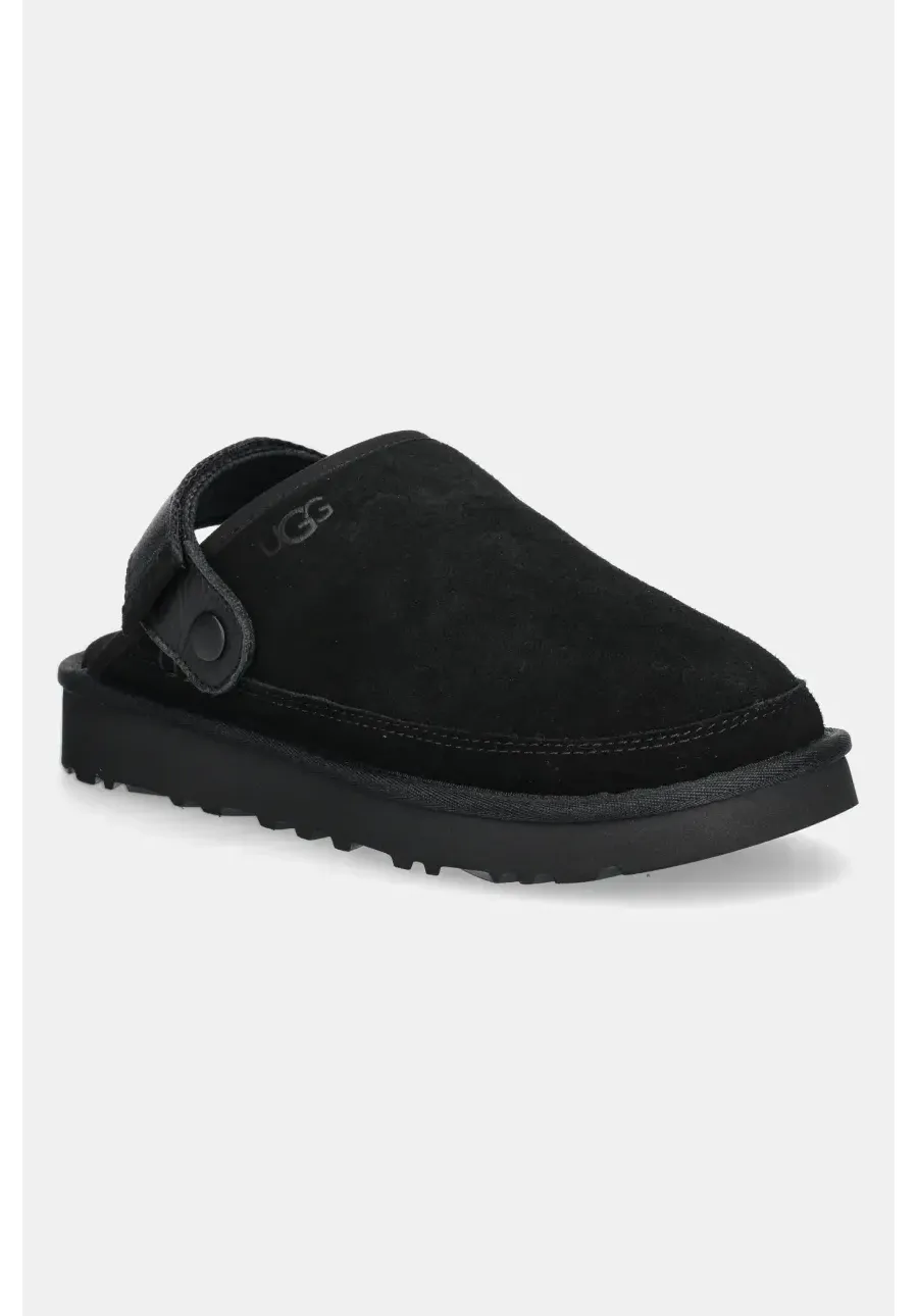 obrazek 1 UGG klapki zamszowe Goldencoast Clog II męskie kolor czarny 1166915-BLK