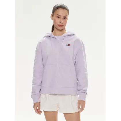 Zdjęcie Tommy Jeans Bluza Badge DW0DW17955 Fioletowy Relaxed Fit
