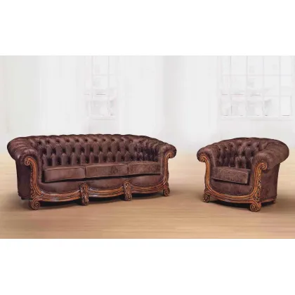 Zdjęcie Prestiżowa trzyosobowa sofa w stylu antycznym do salonu – Morello Gianpaolo