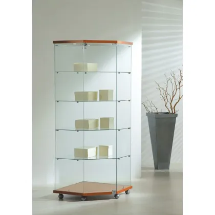 Picture Stylish classic corner display cabinet with four shelves