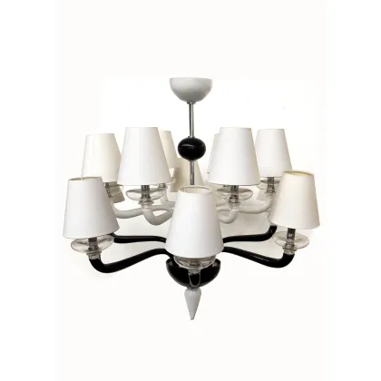 Zdjęcie Ozdobny żyrandol wykonany ze szkła Murano na 12 żarówek