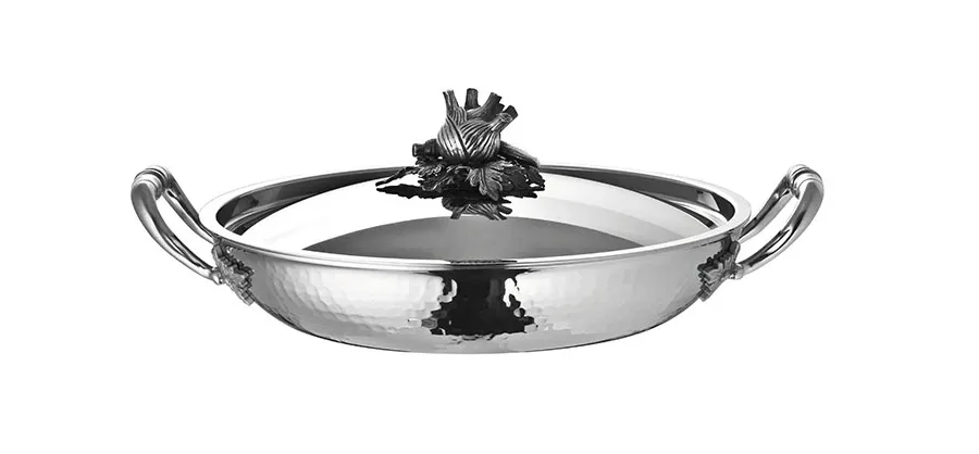 picture 3 Frying pan (steel + aluminum) plated silver