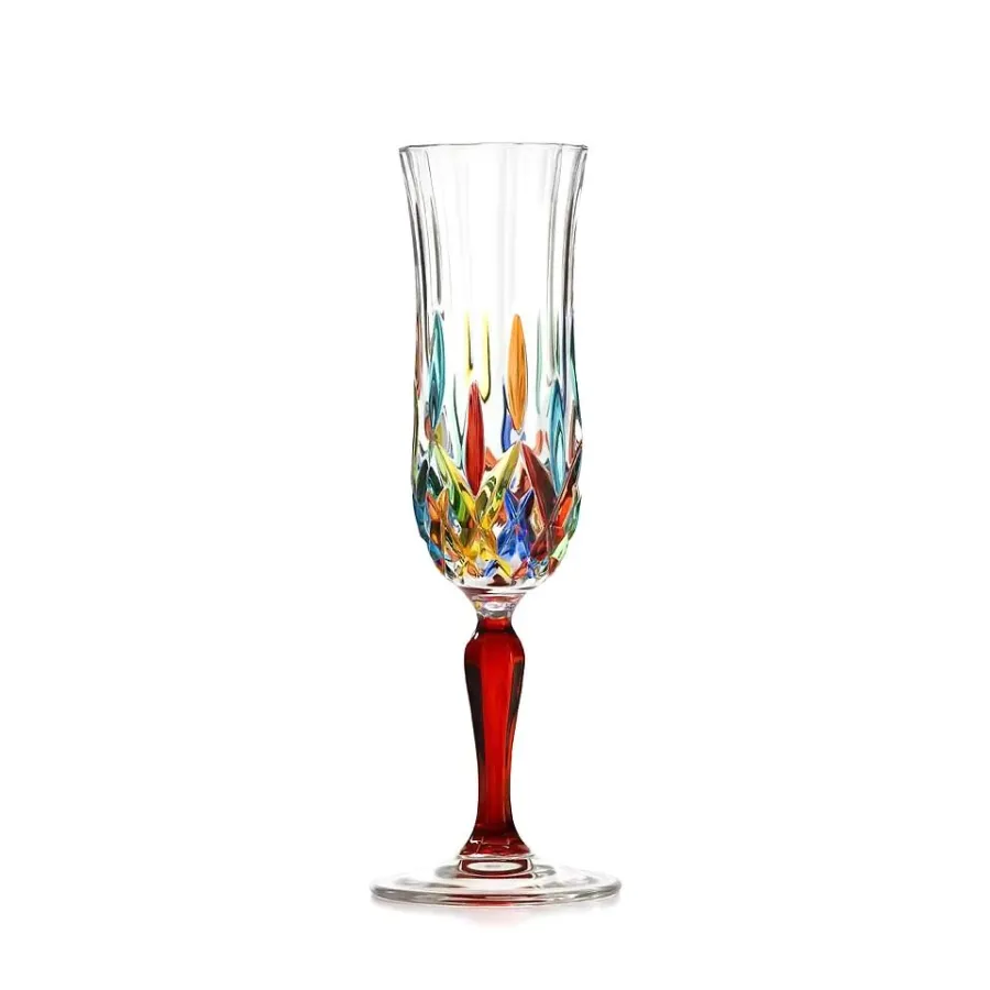obrazek 1 Kolorowy komplet 6 kieliszków do degustacji szampana (130 ml)