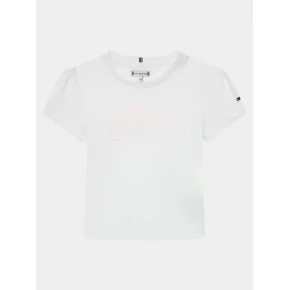 Zdjęcie Tommy Hilfiger T-Shirt Hilfiger Script Tee S/S KG0KG07714 Biały Regular Fit