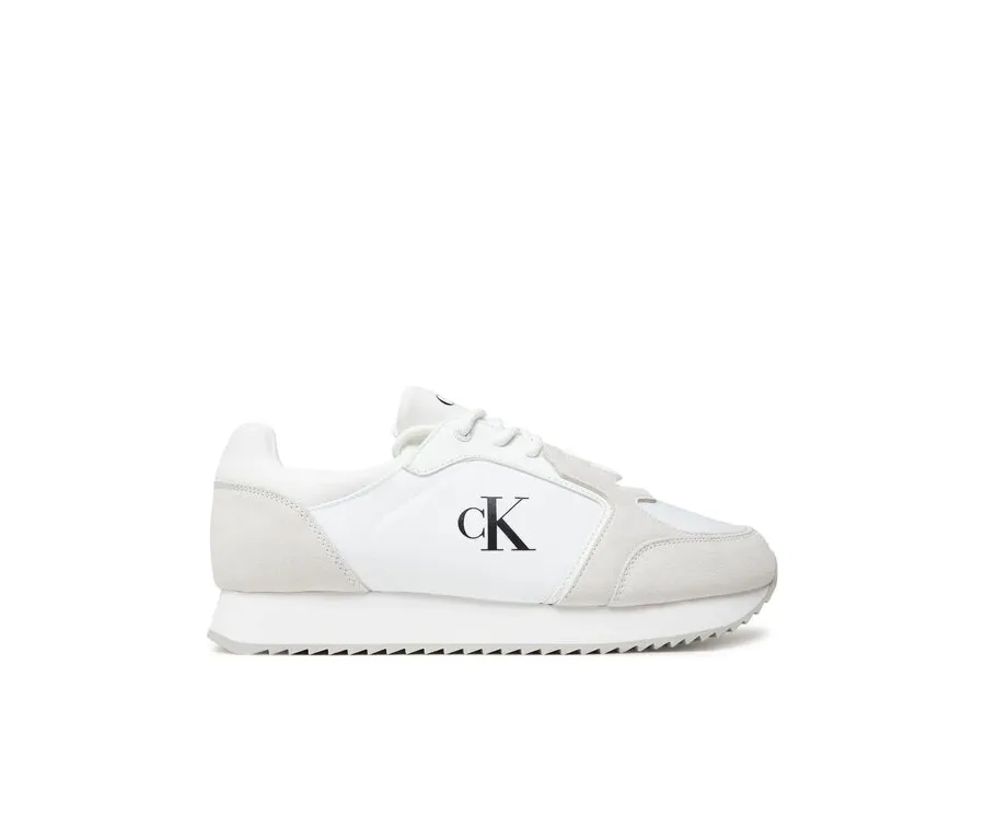 obrazek 1 Calvin Klein Jeans Sneakersy Retro Runner Sock Lace Up Ny-Su YM0YM01326 Biały