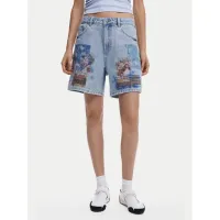 Zdjęcie Desigual Szorty jeansowe Inidan 25SWDD24 Niebieski Straight Fit