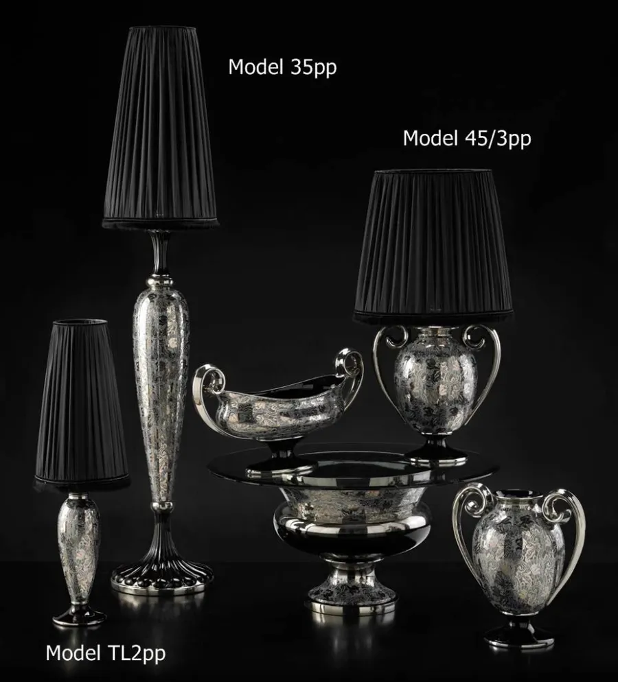 obrazek 1 Czarna elegancka lampa z ceramiki
