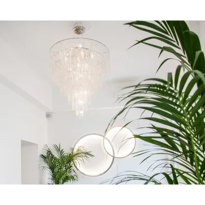 Zdjęcie Piękna szklana lampa wisząca - szkło murano prosto z  Włoch do salonu