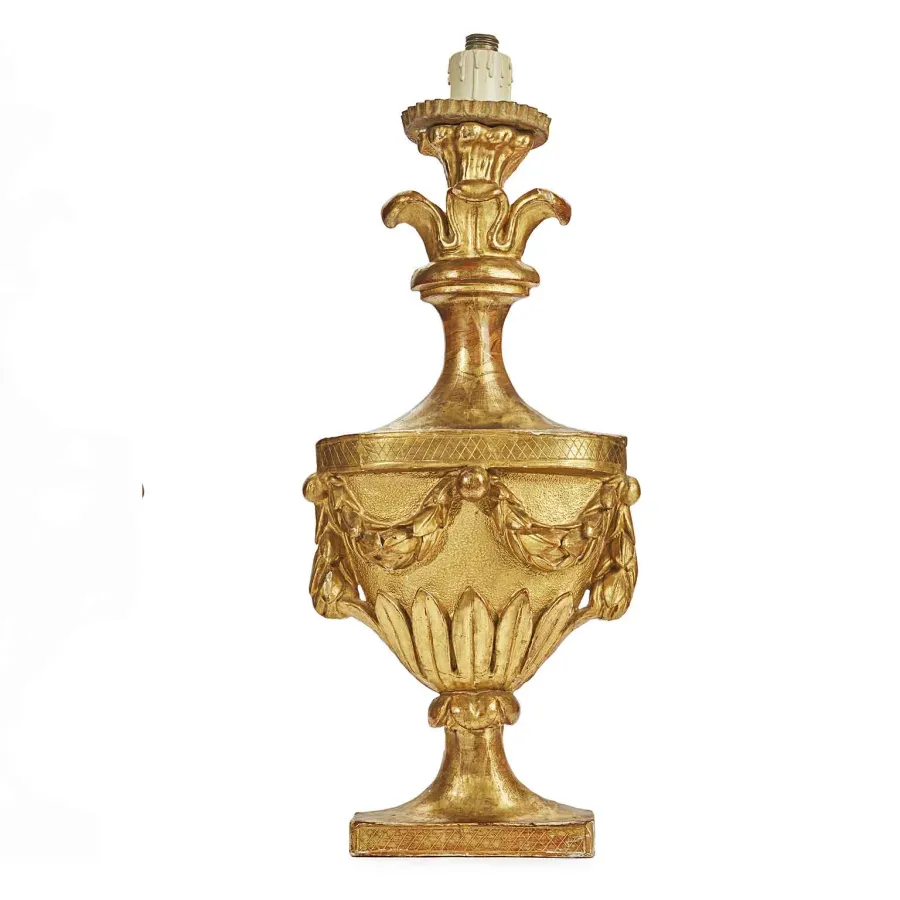 obrazek 1 Pozłacana antyczna lampa ścienna w stylu Empire z końca XVIII wieku