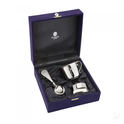 Zdjęcie Srebrny trójelementowy zestaw prezentowy dla niemowląt Star - Zaramella Argenti