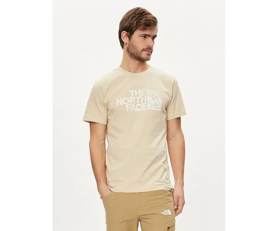 obrazek 1 The North Face T-Shirt Woodcut Dome NF0A87NX Beżowy Regular Fit