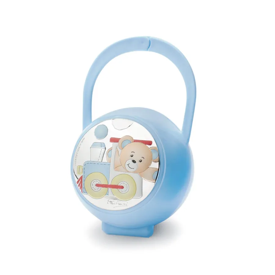 obrazek 1 Niebieski uchwyt na smoczek „Pociąg marzeń”