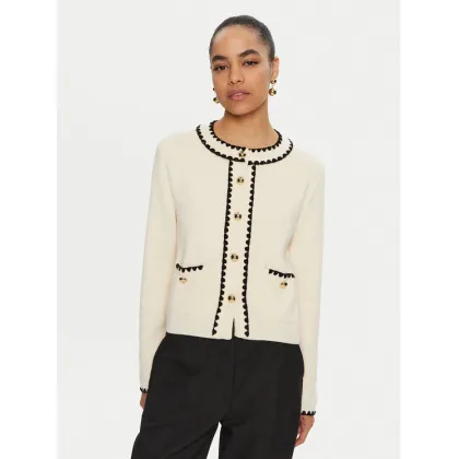Zdjęcie Luisa Spagnoli Kardigan Megaduca 58398 Écru Slim Fit