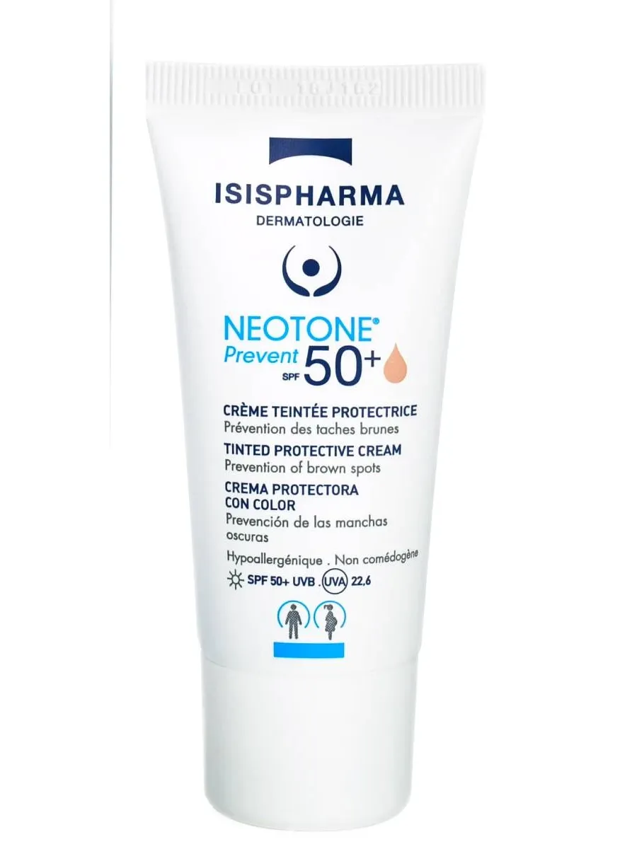 obrazek 1 Isispharma Neotone Prevent SPF50+ - Ochronny krem tonujący  średnie zabarwienie 30ml Medium Light 30 ml