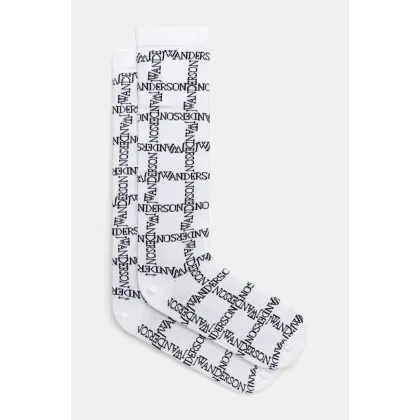 Zdjęcie JW Anderson skarpetki Logo Grid Long kolor biały KW1034.YN0273.903