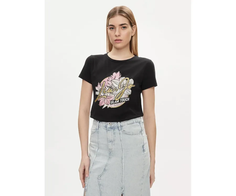 obrazek 1 Liu Jo T-Shirt TA4202 JS003 Czarny Regular Fit