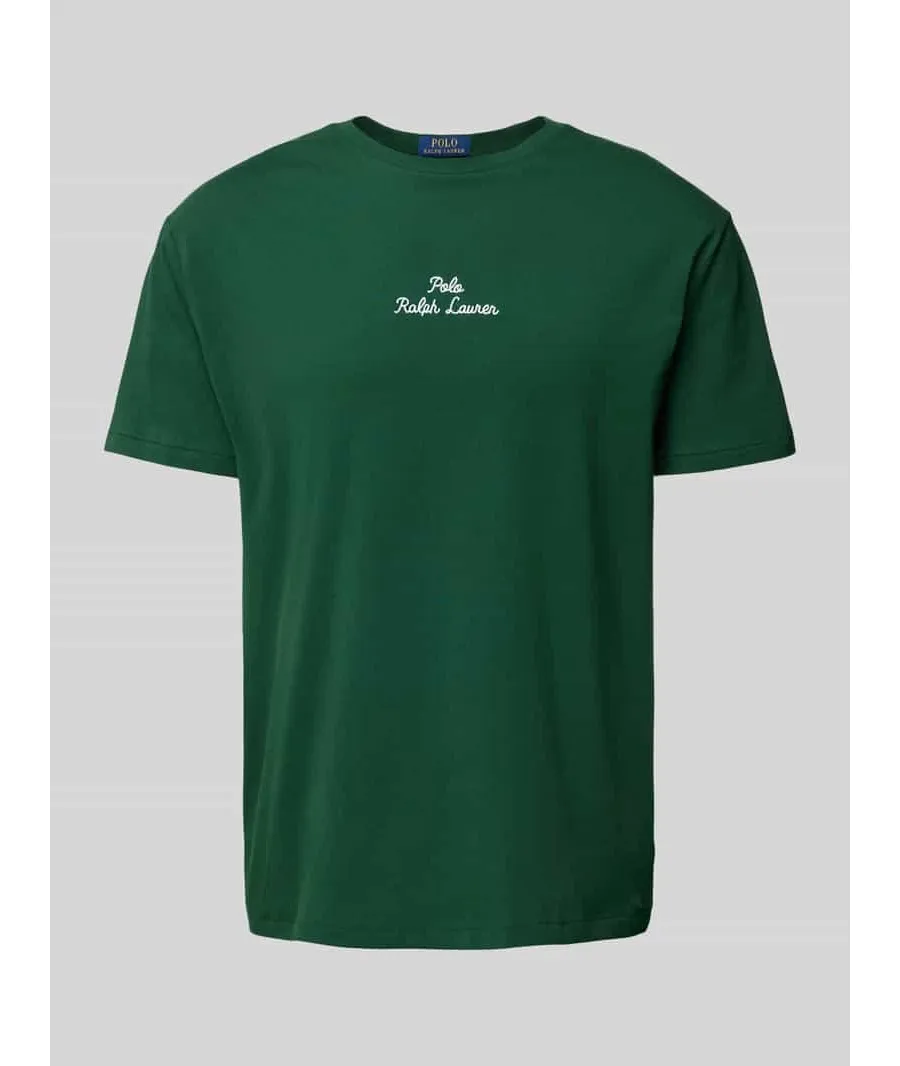 obrazek 1 T-shirt o kroju regular fit z wyhaftowanym logo