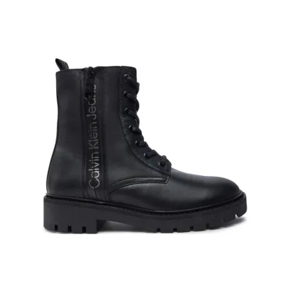 Zdjęcie Calvin Klein Jeans Botki Combat Mid Laceup Zip Wn YW0YW01035 Czarny