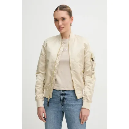 Zdjęcie Alpha Industries kurtka bomber MA-1 VF LW damski kolor beżowy przejściowa