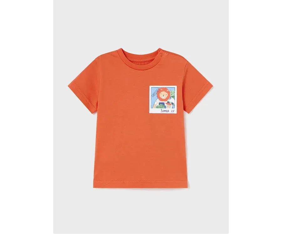 obrazek 1 Mayoral T-Shirt 1019 Pomarańczowy Regular Fit