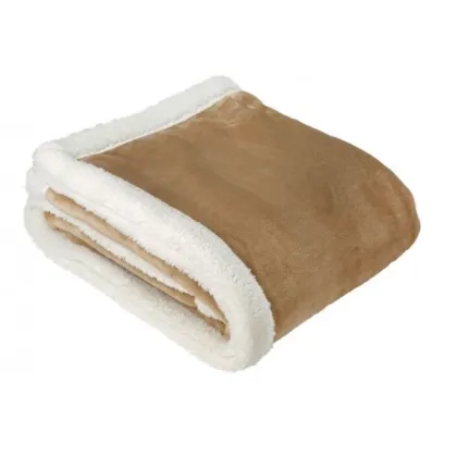 Zdjęcie Miękki koc Week-end Latte do salonu lub sypialni