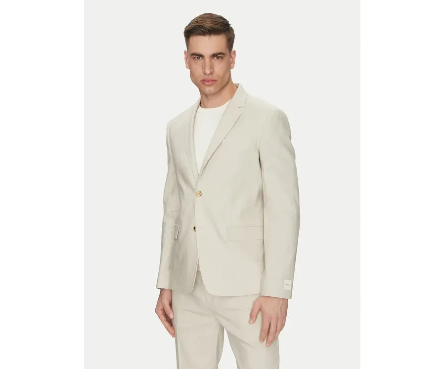 obrazek 1 Calvin Klein Marynarka K10K114388 Beżowy Slim Fit