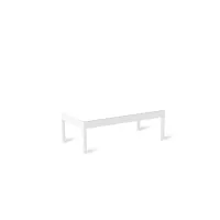 Picture Les Arcs rectangular white coffee table made of aluminum
