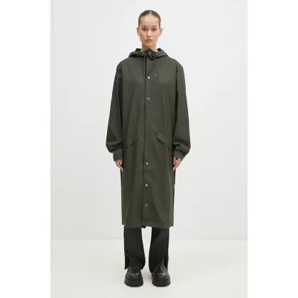 Zdjęcie Rains kurtka przeciwdeszczowa Longer Jacket 18360 kolor zielony przejściowa 18360.GREEN