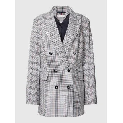 Zdjęcie Długi żakiet o kroju relaxed fit ze wzorem w kratę glencheck