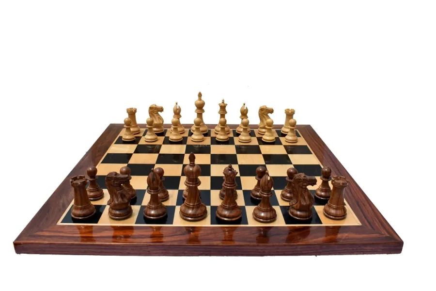 obrazek 3 Niezwykły ręcznie wykonany drewniany zestaw szachowy - The Chess Empire