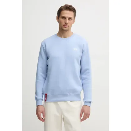 Zdjęcie Alpha Industries bluza Bluza Alpha Industries 188307 03 męska kolor niebieski gładka 188307