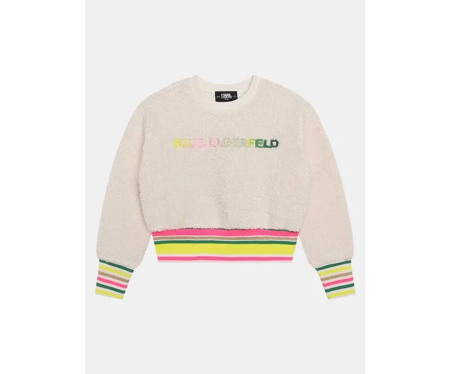 obrazek 1 Karl Lagerfeld Kids Bluza Z15460 M Biały Regular Fit