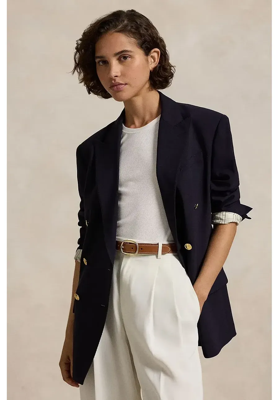obrazek 1 Polo Ralph Lauren marynarka wełniana kolor granatowy dwurzędowa gładka 211952717