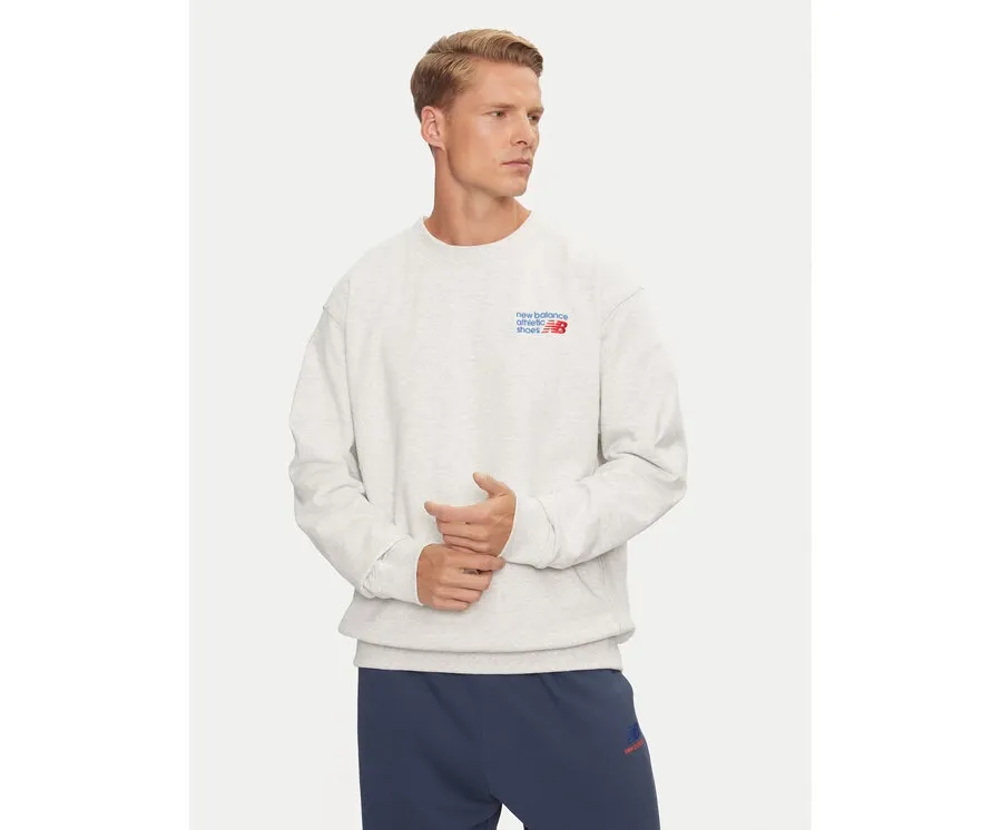 obrazek 1 New Balance Bluza Athletics Premium Logo MT41547AHH Szary Relaxed Fit