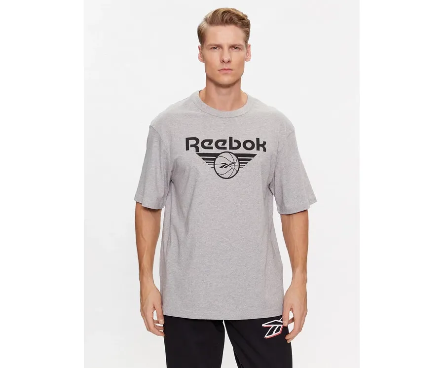 obrazek 1 Reebok T-Shirt Basketball IL4423 Szary Regular Fit